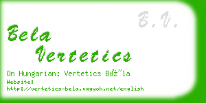 bela vertetics business card